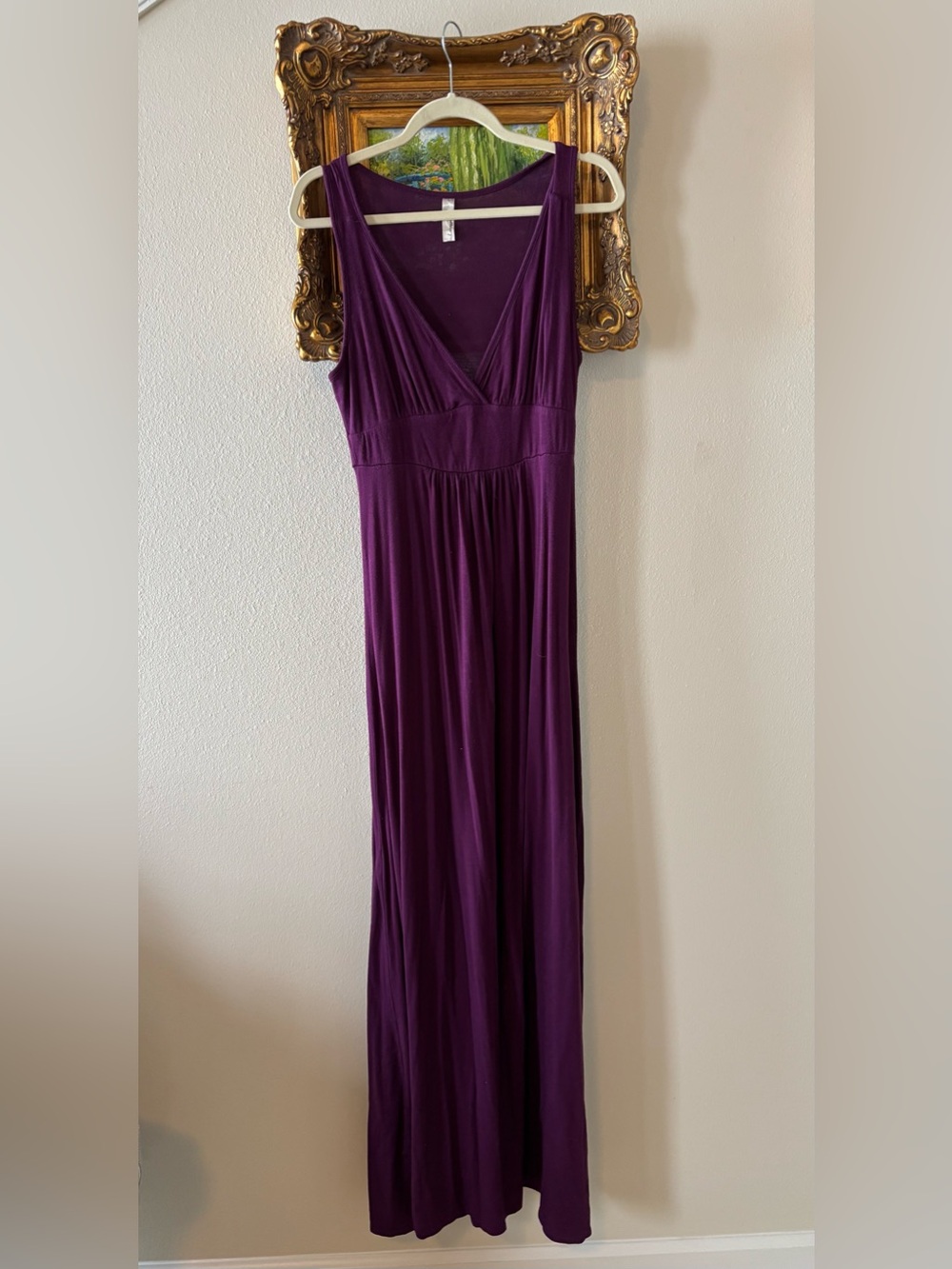 Loveappella Deep Purple Sleeveless Maxi Dress